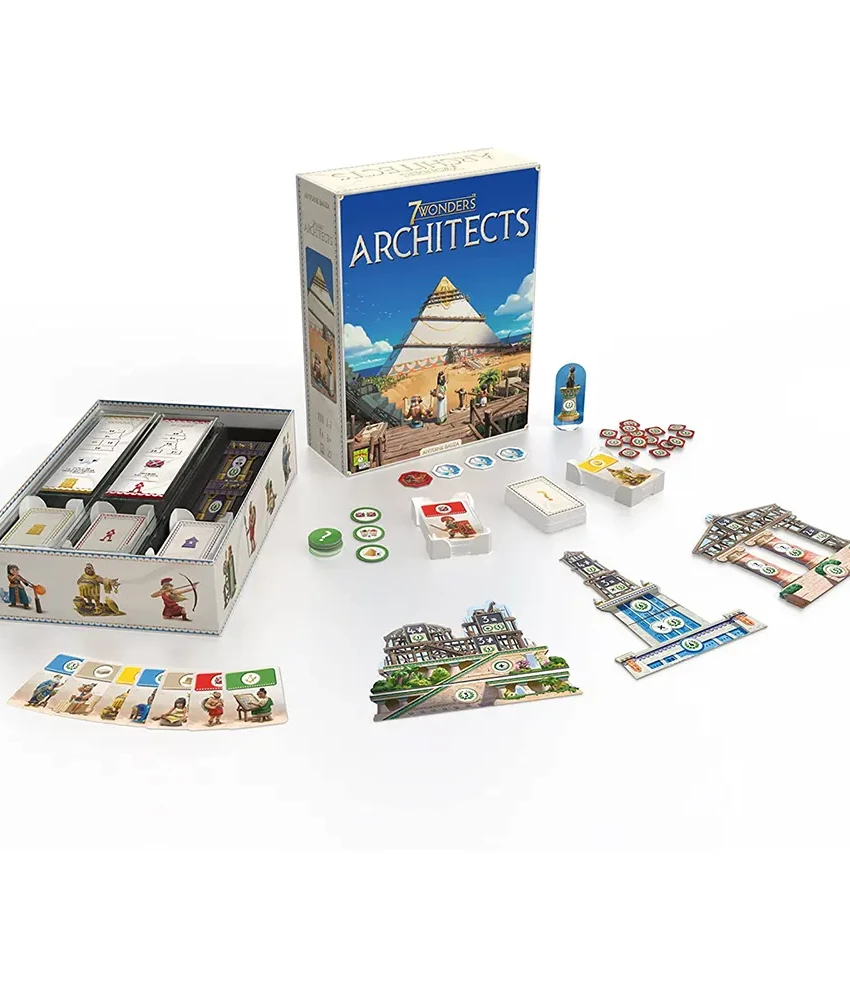 Board Game 7 Wonders: Architects (2021) components
